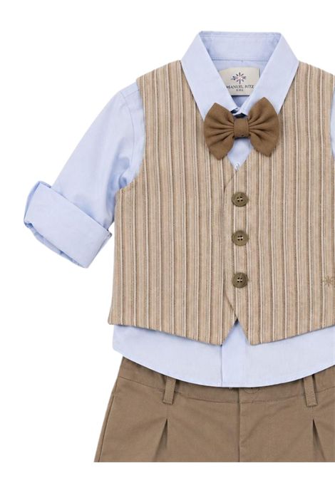 Classic beige baby outfit Manuel Ritz | 44224BEIGE